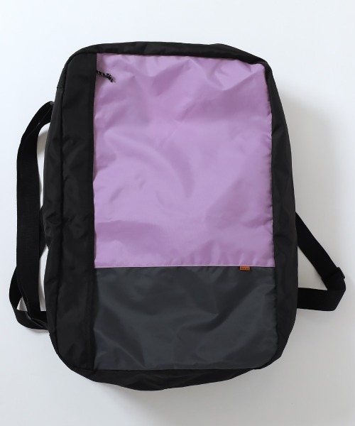 devirock（デビロック）の「リュックにもなる 防水 お昼寝布団バッグ（バックパック/リュック・レディース・チャコール/ラベンダー/グリーン系・ONE SIZE）」の3枚目の写真