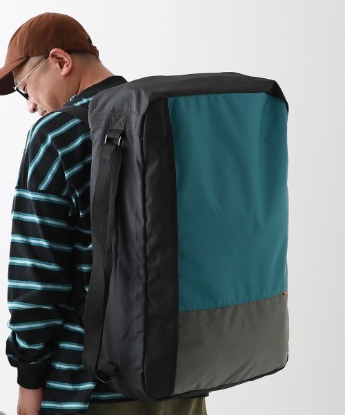 devirock（デビロック）の「リュックにもなる 防水 お昼寝布団バッグ（バックパック/リュック・レディース・チャコール/ラベンダー/グリーン系・ONE SIZE）」の2枚目の写真