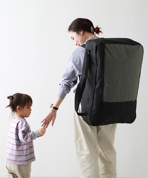 devirock（デビロック）の「リュックにもなる 防水 お昼寝布団バッグ（バックパック/リュック・レディース・チャコール/ラベンダー/グリーン系・ONE SIZE）」の14枚目の写真
