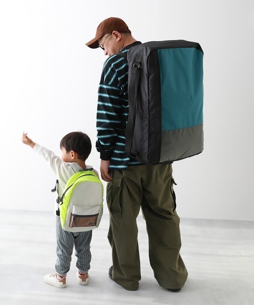 devirock（デビロック）の「リュックにもなる 防水 お昼寝布団バッグ（バックパック/リュック・レディース・チャコール/ラベンダー/グリーン系・ONE SIZE）」の4枚目の写真