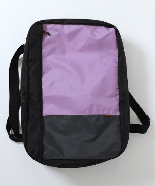 devirock（デビロック）の「リュックにもなる 防水 お昼寝布団バッグ（バックパック/リュック・レディース・チャコール/ラベンダー/グリーン系・ONE SIZE）」の6枚目の写真