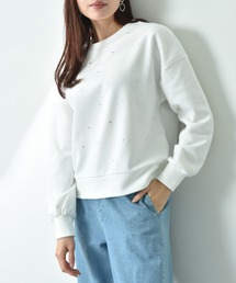 INTERPLANET | ホットフィックスデザイン綿タッチダンボールプルオーバー(スウェット)