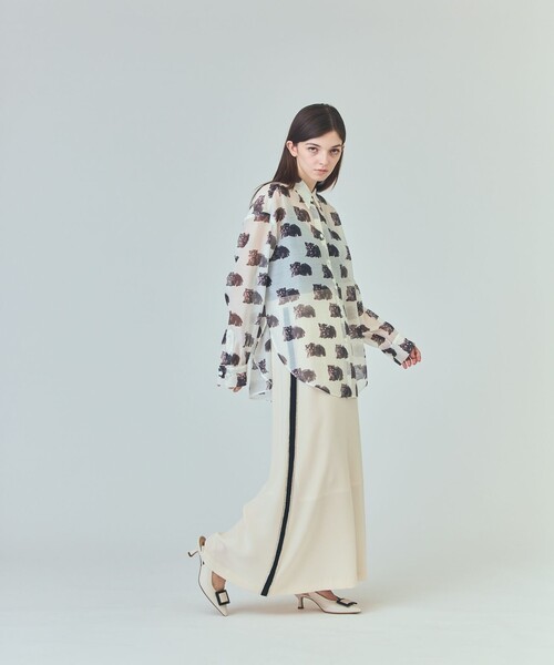 GRACE CLASS（グレースクラス）の「シアーCatブラウス（シャツ/ブラウス・レディース・キナリ/ブラック・36）」の3枚目の写真