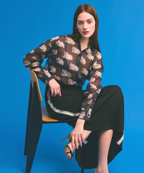 GRACE CLASS（グレースクラス）の「シアーCatブラウス（シャツ/ブラウス・レディース・キナリ/ブラック・36）」の16枚目の写真