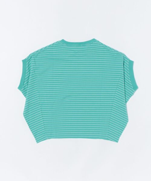 GROOVY COLORS(グルービーカラーズ)の「Striped and Tent-sleeve Tee(Tシャツ/カットソー・キッズ・ライトグリーン・120/110)」の4枚目の写真