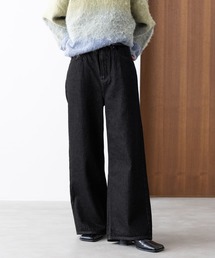 RAGEBLUE | ＜セットアップ対応＞3size展開/フラワー刺繍ダメージワイドデニム(デニムパンツ)