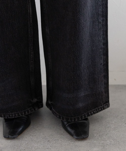 RAGEBLUE（レイジブルー）の「＜セットアップ対応＞3size展開/フラワー刺繍ダメージワイドデニム（デニムパンツ・レディース・ブラック/ブルー/ホワイト/ブラック系8/ライトブルー/ブラック系1/ネイビー/その他19/ブルー系その他・SMALL/MEDIUM/LARGE）」の13枚目の写真