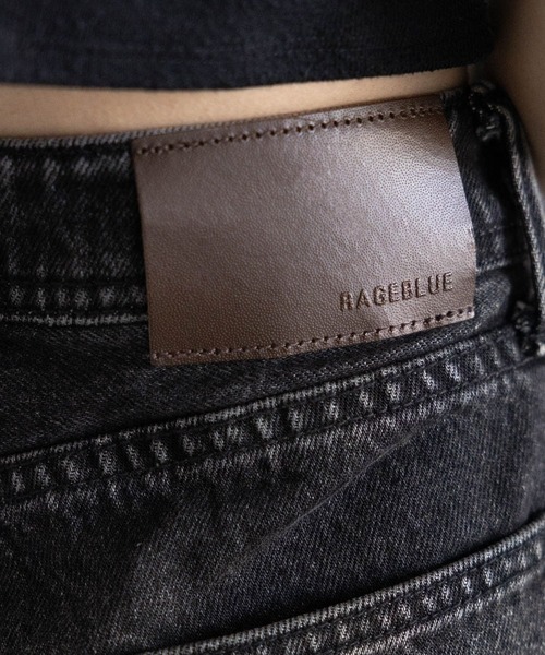 RAGEBLUE（レイジブルー）の「＜セットアップ対応＞3size展開/フラワー刺繍ダメージワイドデニム（デニムパンツ・レディース・ブラック/ブルー/ホワイト/ブラック系8/ライトブルー/ブラック系1/ネイビー/その他19/ブルー系その他・SMALL/MEDIUM/LARGE）」の10枚目の写真