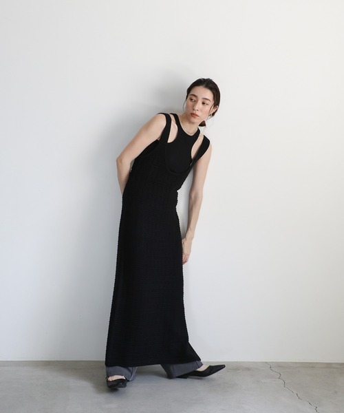 透かし編み2WAYキャミワンピース（ワンピース）｜select MOCA