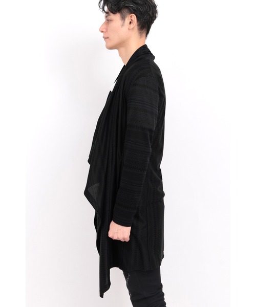 TORNADO MART（トルネードマート）の「TORNADO MART∴フェアアイルサーフジャカードドレープカーデ（カーディガン/ボレロ・メンズ・グレー/ブラック・M/L/LL）」の18枚目の写真