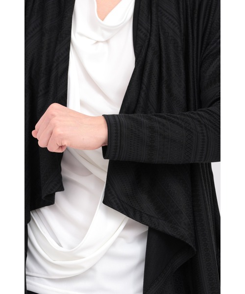 TORNADO MART（トルネードマート）の「TORNADO MART∴フェアアイルサーフジャカードドレープカーデ（カーディガン/ボレロ・メンズ・グレー/ブラック・M/L/LL）」の14枚目の写真