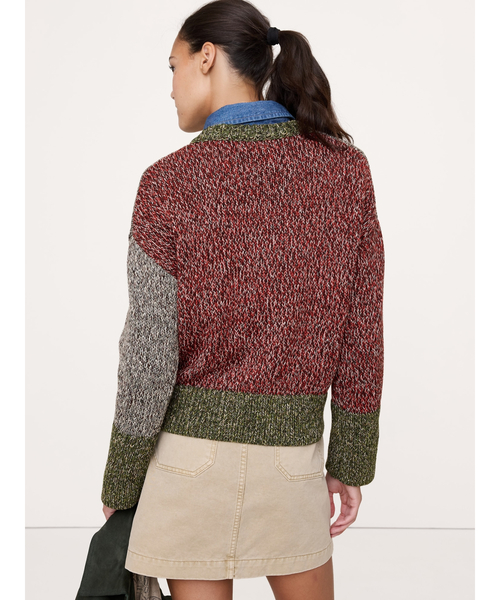 Banana Republic(バナナリパブリック)の「オーバーサイズ コットン Vネック セーター(ニット/セーター・レディース・アイボリー/ピンク/ブルー/マルチ・M/XS/L/S)」の14枚目の写真