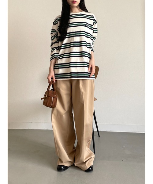 Dickies×LILYBROWN】ステッチワークタックバギーパンツ