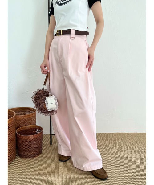Dickies×LILYBROWN】ステッチワークタックバギーパンツ