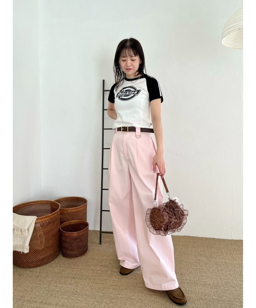 【LILY BROWN】×Dickies ステッチワークタックバギーパンツ セール】【Dickies×LILYBROWN】ステッチワークタックバギー