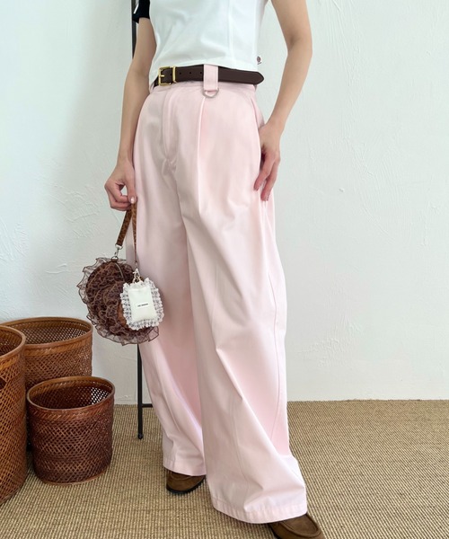 セール】【Dickies×LILYBROWN】ステッチワークタックバギー