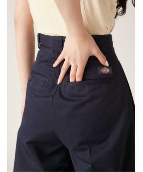 【Dickies×LILYBROWN】 ステッチワークタックバギーパンツネイビー セール】【Dickies×LILYBROWN】ステッチワークタックバギー
