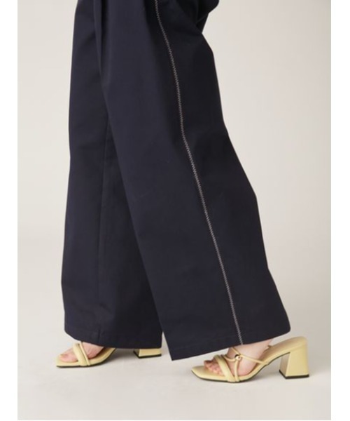 【Dickies×LILYBROWN】 ステッチワークタックバギーパンツネイビー セール】【Dickies×LILYBROWN】ステッチワークタックバギー