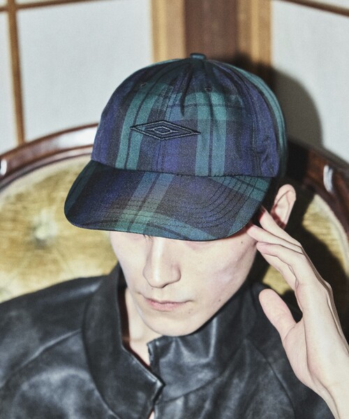 UMBRO（アンブロ）の「UMBRO/アンブロ 別注 Flat Visor 6Panel Cap/フラットバイザー 6パネルキャップ（キャップ・メンズ・グレー系/ブラック/ベージュ系/チェック・ONE SIZE）」の17枚目の写真