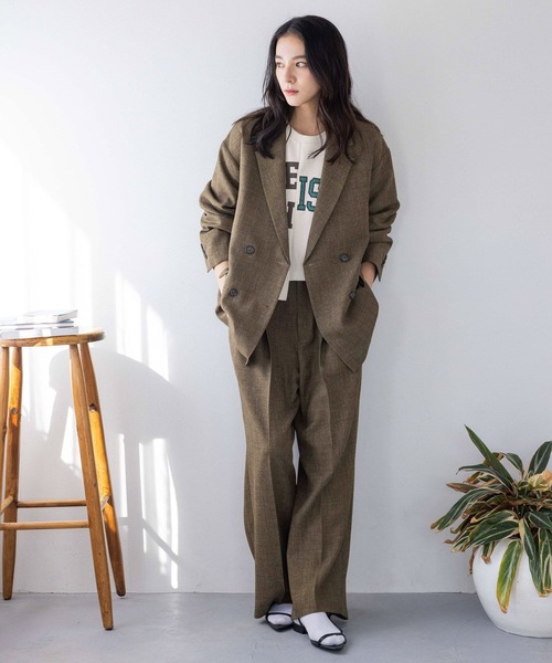 hareru購入ページ セール】メランジツイルワイドパンツ 242732（スラックス）｜LOWRYS