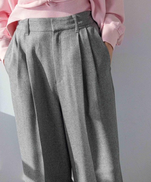 シュトラ 未使用 セール】メランジツイルワイドパンツ 242732（スラックス）｜LOWRYS