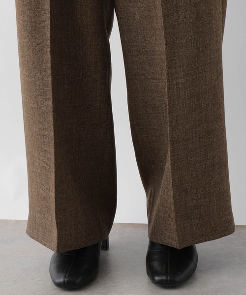 LOWRYS FARM（ローリーズファーム）の「メランジツイルワイドパンツ　242732（スラックス・レディース・チャコールグレー/グレー/ブラウン・LARGE/MEDIUM）」の15枚目の写真