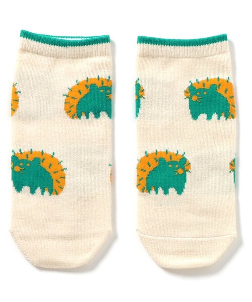Ampersand（アンパサンド）の「どうぶつ　チューブソックス（ソックス/靴下・キッズ・グレー/グリーン/ブルー/アイボリー・15 /18）」の2枚目の写真