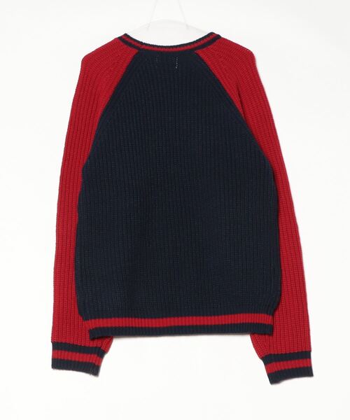 WudgeBoy（ワッジボーイ）の「raglan knit（ニット/セーター・メンズ・ネイビー/オレンジ/グレー・MEDIUM/LARGE）」の10枚目の写真