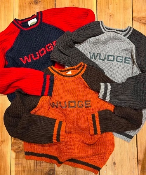 WudgeBoy（ワッジボーイ）の「raglan knit（ニット/セーター・メンズ・ネイビー/オレンジ/グレー・MEDIUM/LARGE）」の14枚目の写真