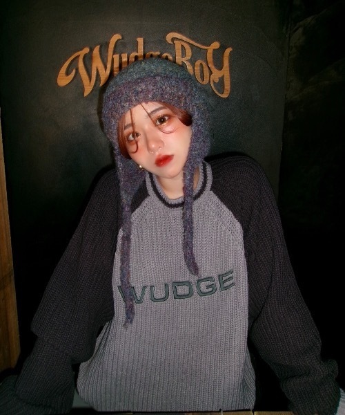 WudgeBoy（ワッジボーイ）の「raglan knit（ニット/セーター・メンズ・ネイビー/オレンジ/グレー・MEDIUM/LARGE）」の11枚目の写真