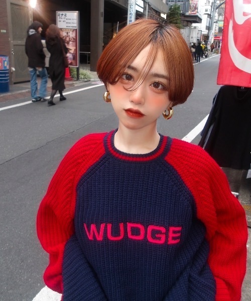 WudgeBoy（ワッジボーイ）の「raglan knit（ニット/セーター・メンズ・ネイビー/オレンジ/グレー・MEDIUM/LARGE）」の19枚目の写真