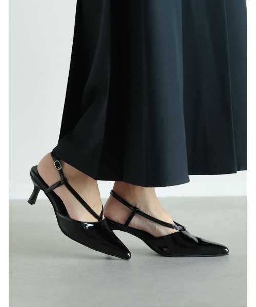 Re:EDIT（リエディ）の「[オケージョン セレモニー][大きいサイズ有]サイドラインストラップデザインミュール（パンプス・レディース・イエロー/ブラック/グレイッシュベージュ・SMALL/MEDIUM/LARGE/X-LARGE）」の16枚目の写真