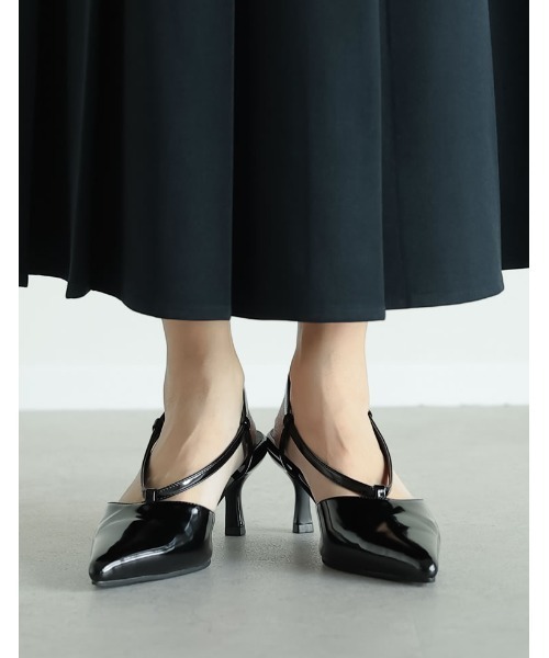 Re:EDIT（リエディ）の「[オケージョン セレモニー][大きいサイズ有]サイドラインストラップデザインミュール（パンプス・レディース・イエロー/ブラック/グレイッシュベージュ・SMALL/MEDIUM/LARGE/X-LARGE）」の6枚目の写真