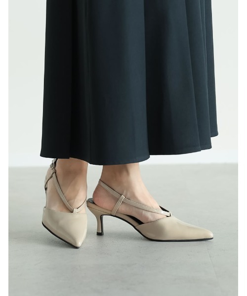 Re:EDIT（リエディ）の「[オケージョン セレモニー][大きいサイズ有]サイドラインストラップデザインミュール（パンプス・レディース・イエロー/ブラック/グレイッシュベージュ・SMALL/MEDIUM/LARGE/X-LARGE）」の7枚目の写真