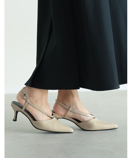 Re:EDIT（リエディ）の「[オケージョン セレモニー][大きいサイズ有]サイドラインストラップデザインミュール（パンプス・レディース・イエロー/ブラック/グレイッシュベージュ・SMALL/MEDIUM/LARGE/X-LARGE）」の8枚目の写真