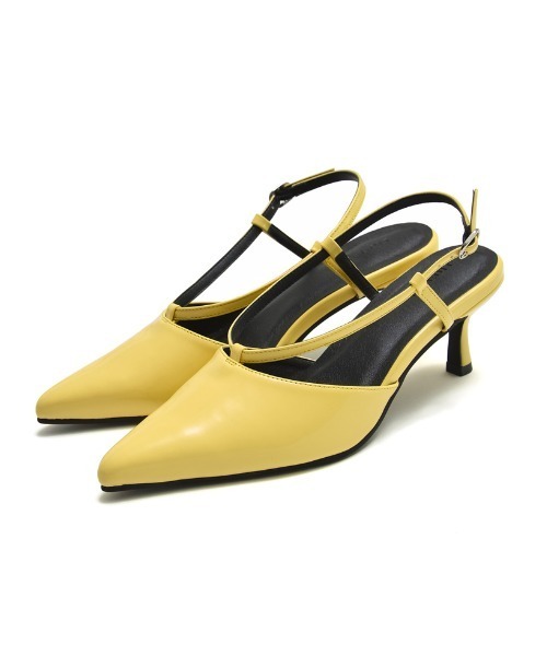 Re:EDIT（リエディ）の「[オケージョン セレモニー][大きいサイズ有]サイドラインストラップデザインミュール（パンプス・レディース・イエロー/ブラック/グレイッシュベージュ・SMALL/MEDIUM/LARGE/X-LARGE）」の15枚目の写真