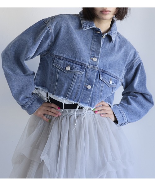 Denim Cropped Jacket デニムクロップドジャケット（デニム