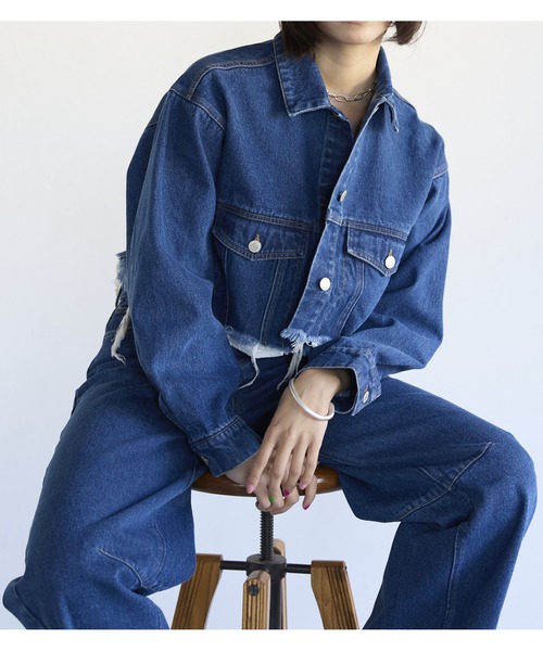 Denim Cropped Jacket デニムクロップドジャケット（デニム