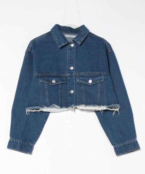 Denim Cropped Jacket デニムクロップドジャケット(デニム Denim Cropped Jacket デニムクロップドジャケット(デニム