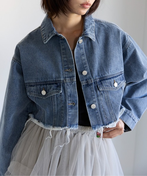 Denim Cropped Jacket デニムクロップドジャケット（デニム