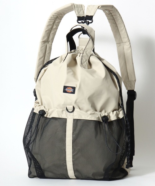 Dickies(ディッキーズ)の「Dickies(ディッキーズ)3WAYマルチウェイナップサック/リュック メンズ レディース ユニセックス(バックパック/リュック・レディース・ブラック/アイボリー/グレー/ブラック系その他/ホワイト系その他/シルバー・FREE)」の1枚目の写真
