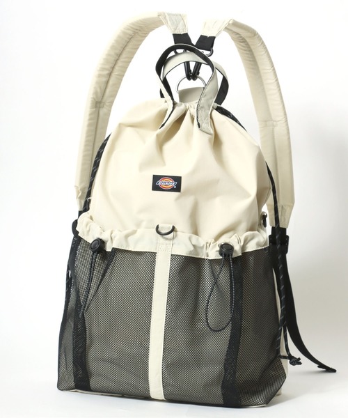 Dickies(ディッキーズ)の「Dickies(ディッキーズ)3WAYマルチウェイナップサック/リュック メンズ レディース ユニセックス(バックパック/リュック・レディース・ブラック/アイボリー/グレー/ブラック系その他/ホワイト系その他/シルバー・FREE)」の3枚目の写真