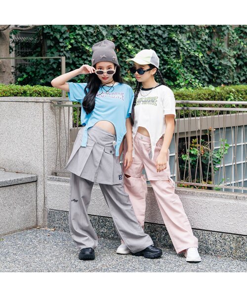 algy（アルジー）の「フロントフラッププリーツスカート（スカート・キッズ・インディゴブルー/グレー・XX-SMALL/X-SMALL/MEDIUM/SMALL）」の3枚目の写真