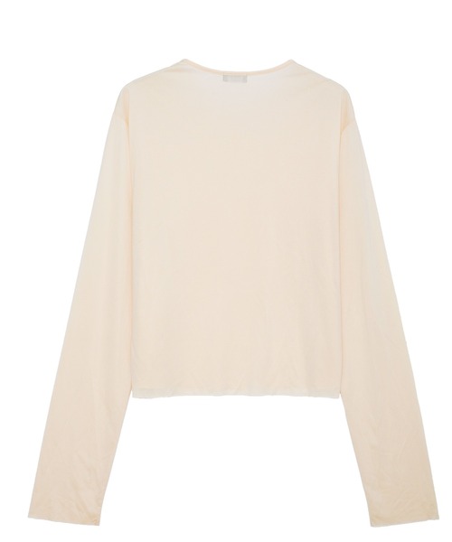 IRIS47（イリスフォーセブン）の「【IRIS 47】velvety long tops/ベルベティ ロング トップス（Tシャツ/カットソー・レディース・ブラック/ナチュラル・FREE）」の4枚目の写真