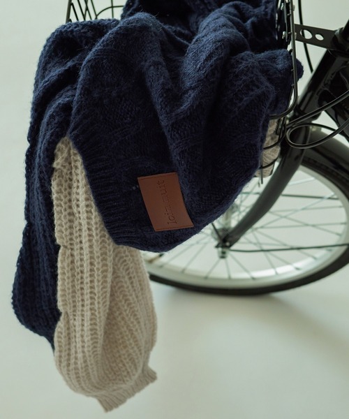 loin nuit（ロワンニュイ）の「mix cable sheer knit/ミックスケーブル