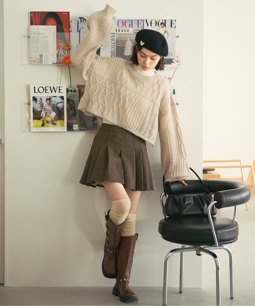 loin nuit シアーカラーニット loin nuit（ロワンニュイ）の「sheer collar knit / シアーカラー