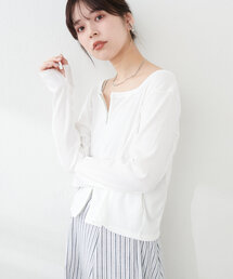 natural couture | 【WEB限定】ファスナーあきカットカーディガン(カーディガン/ボレロ)