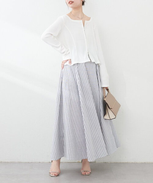 natural couture（ナチュラルクチュール）の「【WEB限定】ファスナーあきカットカーディガン（カーディガン/ボレロ・レディース・グレー/オフホワイト/その他1/ブラック・FREE）」の8枚目の写真