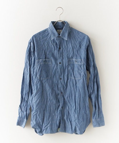 orSlow（オアスロウ）の「orSlow/オアスロウ RELAX FIT CHAMBRAY WORK SHIRT ワークシャツ（シャツ/ブラウス・メンズ・ブルー・3/4/2）」の2枚目の写真