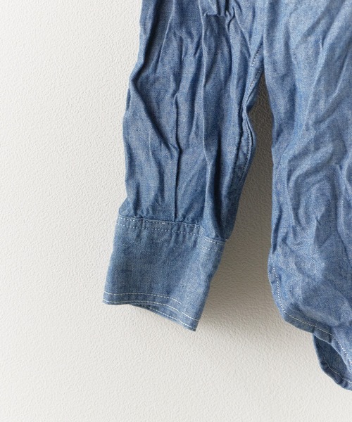 orSlow（オアスロウ）の「orSlow/オアスロウ RELAX FIT CHAMBRAY WORK SHIRT ワークシャツ（シャツ/ブラウス・メンズ・ブルー・3/4/2）」の7枚目の写真